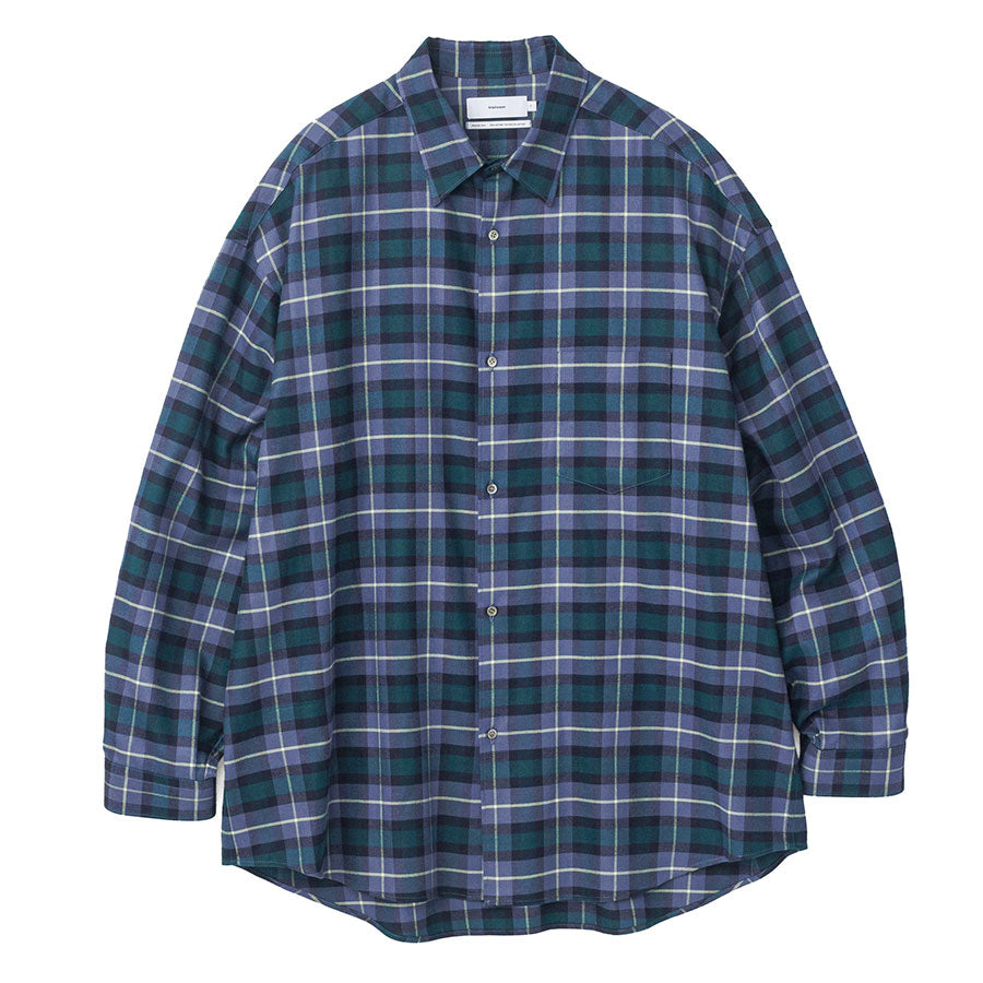 【Graphpaper/グラフペーパー】<br>Check Flannel Oversized Regular Collar Shirt <br>GM233-50284