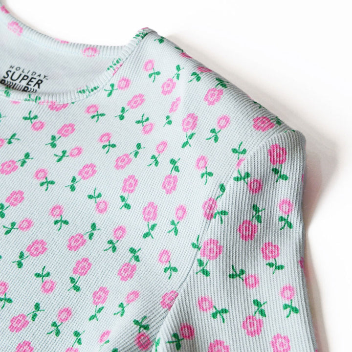 HOLIDAY/ホリデイ】SUPER RIB PADDED SHOULDER CREW-NECK L/S TOPS