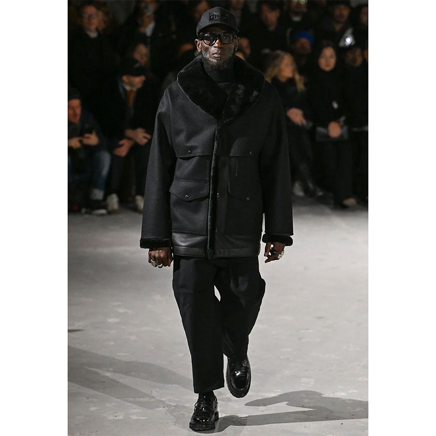 【JUNYA WATANABE MAN】<br>エステルフェイクファー×ウールサージ FILSON Wネームコート <br>WP-C010-051