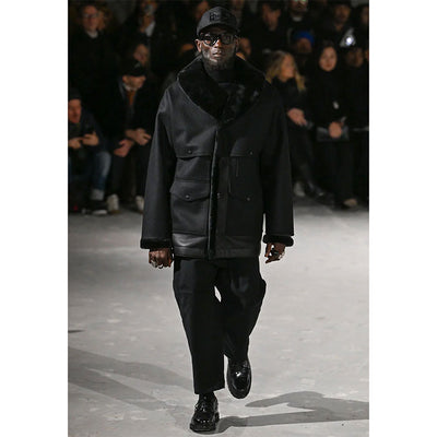 【JUNYA WATANABE MAN】<br>エステルフェイクファー×ウールサージ FILSON Wネームコート <br>WP-C010-051