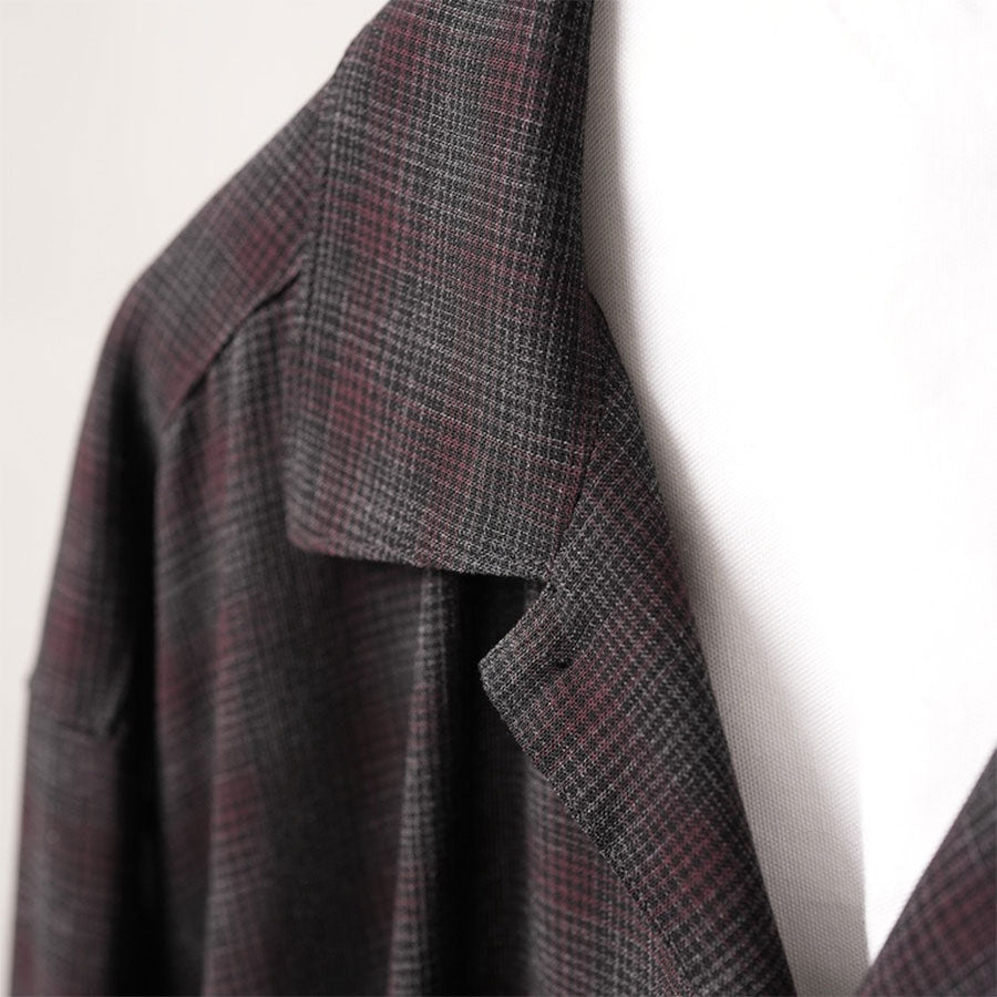 【MAATEE&SONS/マーティーアンドサンズ】<br>OP COLLLAR SHIRTS RAYON強撚 BRCHECK <br>MT5303-0604A