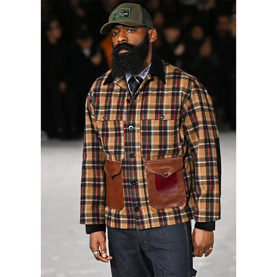 【JUNYA WATANABE MAN】<br>綿オックス×エステルメッシュ FILSON Wネーム CAP <br>WP-K601-051