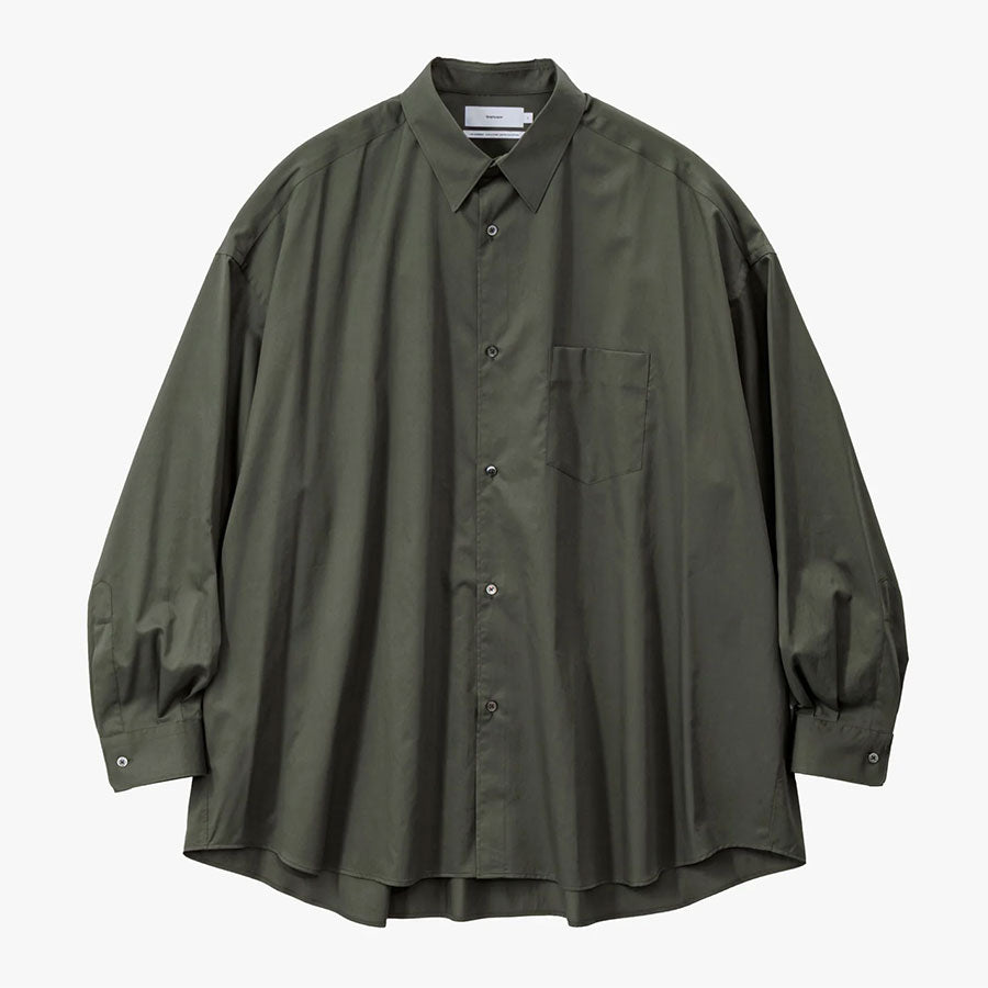 【Graphpaper/グラフペーパー】<br>Silicon Poplin Oversized Regular Collar Shirt <br>GM253-50180