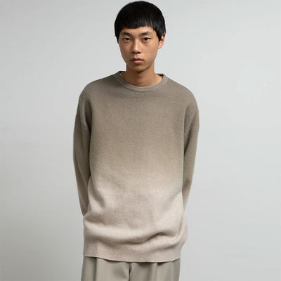 【Graphpaper/グラフペーパー】<br>Gradient Dyed Wool Crew Neck Knit <br>GU253-80492
