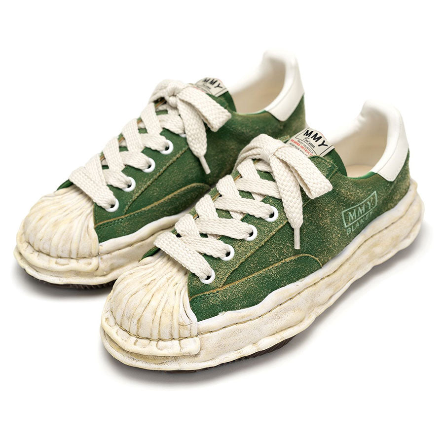 【Maison MIHARA YASUHIRO】<br>"BLAKEY" OG Sole Vintage Suede Low-top Sneaker (GREEN) <br>A15FW728