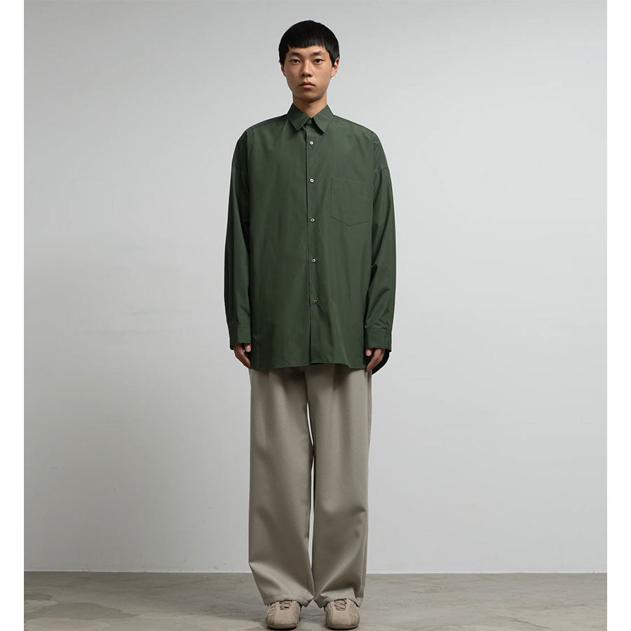 【Graphpaper/グラフペーパー】<br>Silicon Poplin Oversized Regular Collar Shirt <br>GM253-50180