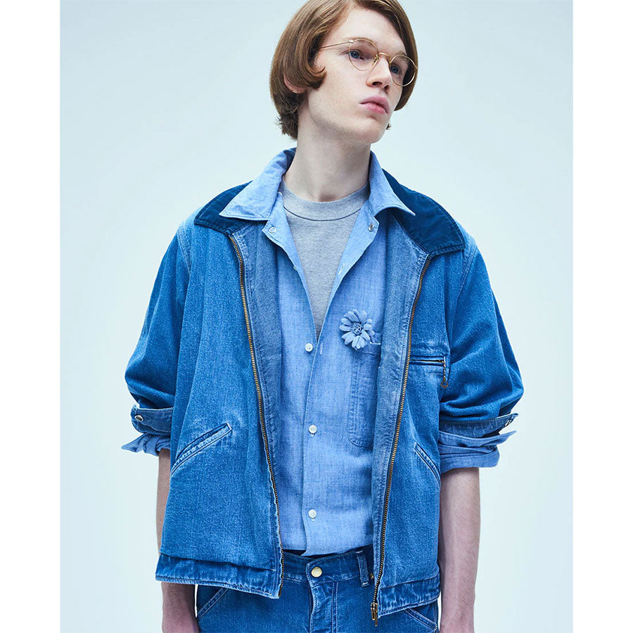 Unlikely/アンライクリー】Unlikely Open Collar Work Chambray