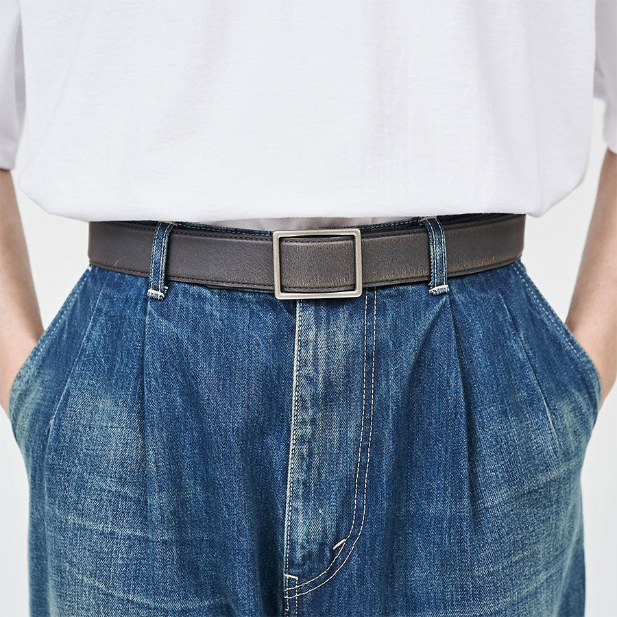 【Graphpaper/グラフペーパー】<br>Graphpaper Holeless Leather Classic Belt <br>GU253-90560B