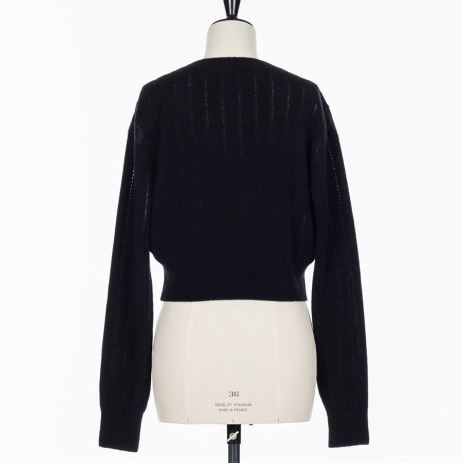 FETICO/フェティコ】HAIRY LACE PANELED CROPPED PULLOVER FTC264-0706