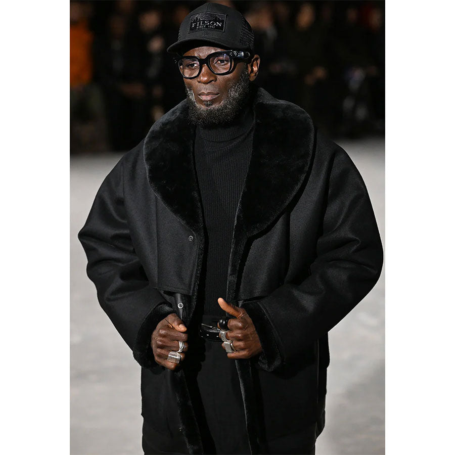 【JUNYA WATANABE MAN】<br>エステルフェイクファー×ウールサージ FILSON Wネームコート <br>WP-C010-051