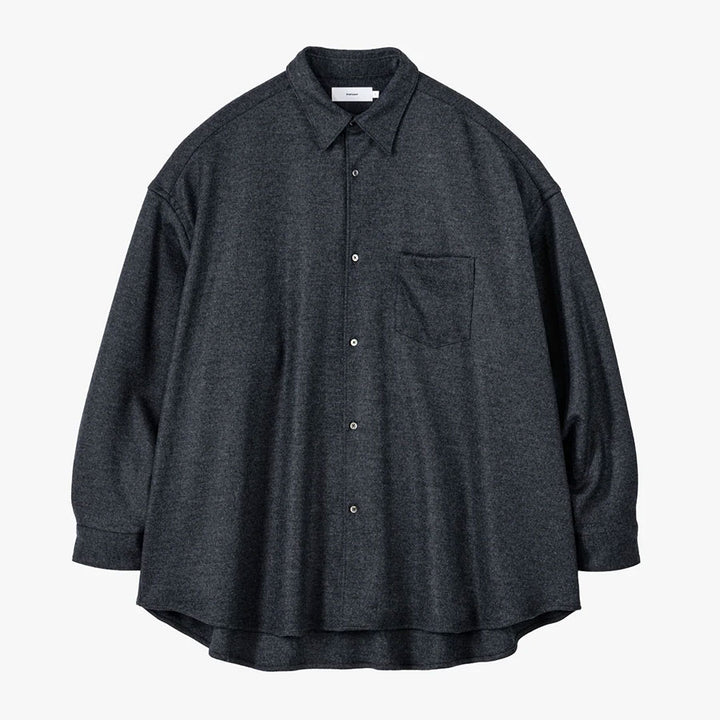 Graphpaper/グラフペーパー】Wool Smooth Flannel Oversized Regular Collar Shirt  GM244-50010の通販 「ONENESS ONLINE STORE」