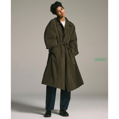 【A.PRESSE/アプレッセ】<br>Lining Detachable Silk Coat <br>23AAP-01-12H