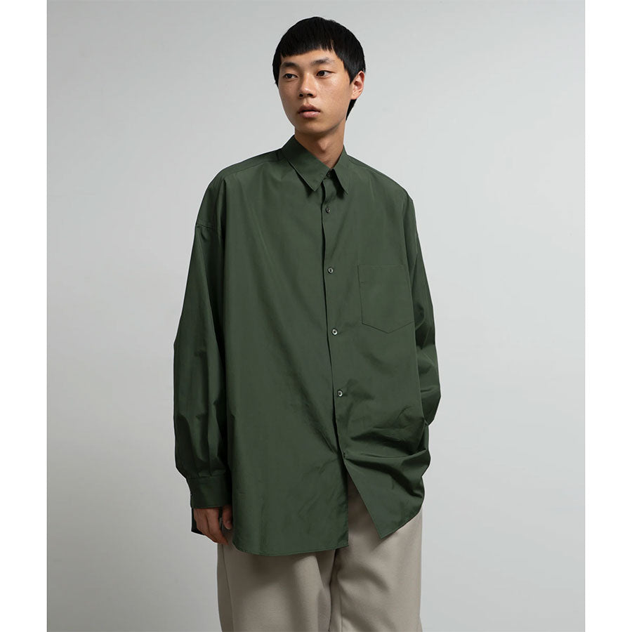 【Graphpaper/グラフペーパー】<br>Silicon Poplin Oversized Regular Collar Shirt <br>GM253-50180