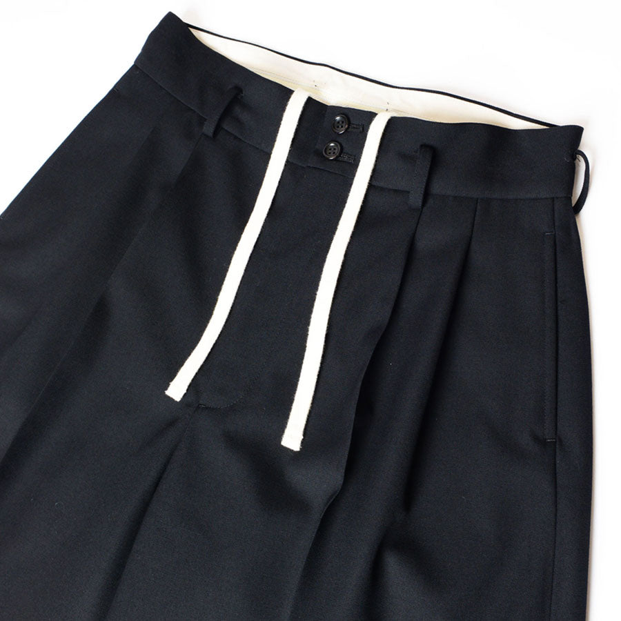 【HOLIDAY/ホリデイ】<br>WOOL TWILL DRAWSTRINGS SUPER WIDE PANTS <br>25202003