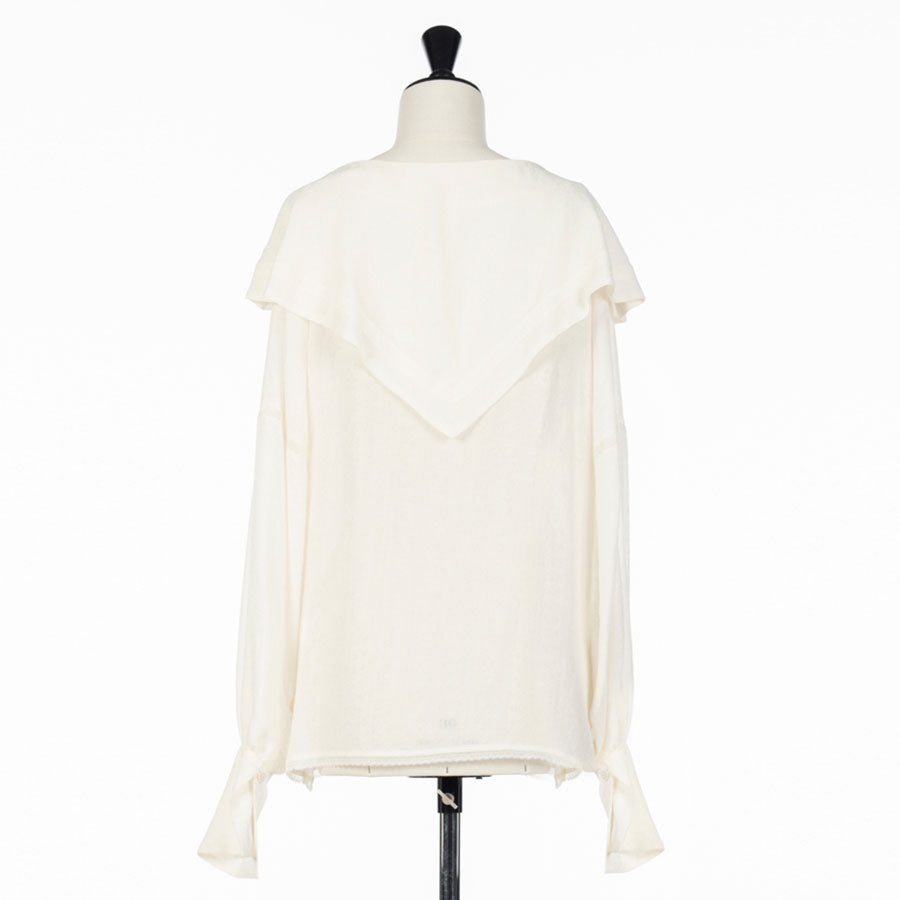 FETICO/フェティコ】LACE JACQUARD SAILOR COLLAR BLOUSE FTC262-0104