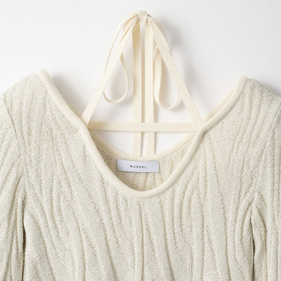 【MURRAL/ミューラル】<br>Frost knit top <br>2320904050