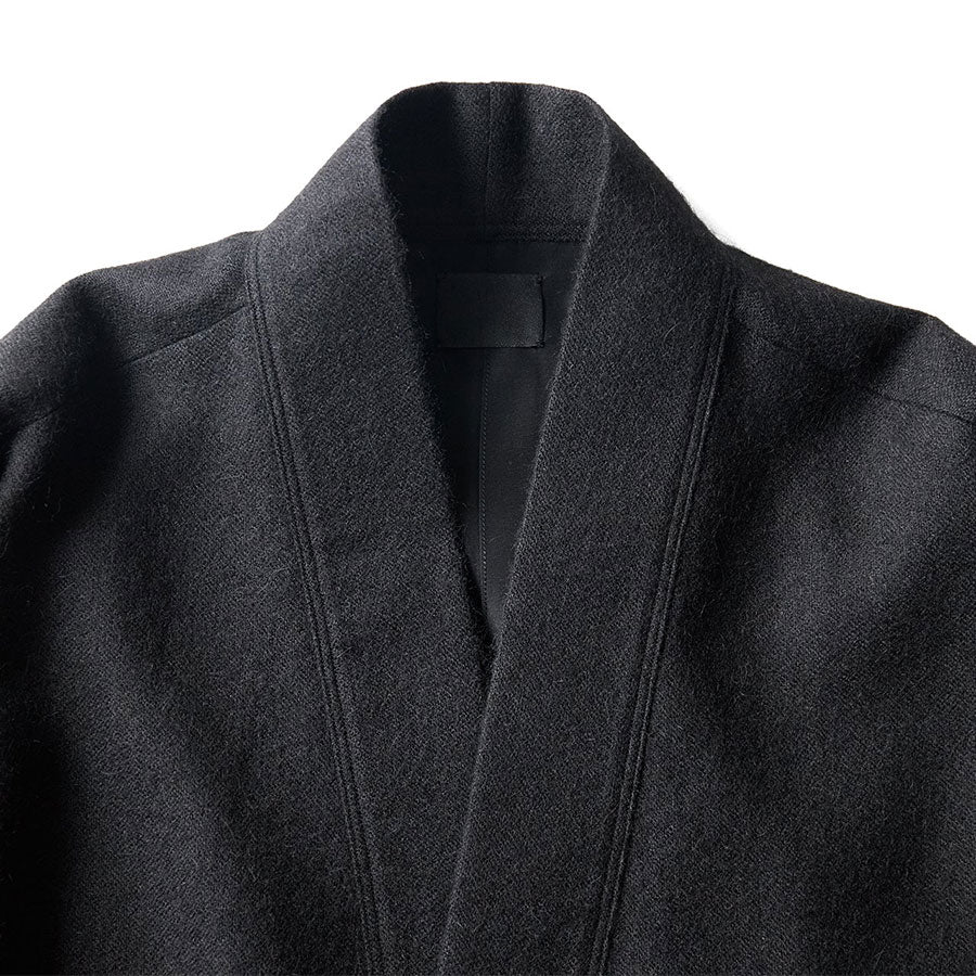 【山内/ヤマウチ】<br>アルパカメルトン・ノーカラーコート <br>23216-alp