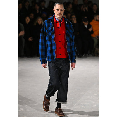 【JUNYA WATANABE MAN】<br>ウールチェック製品縮絨FILSON Wネーム ZIP UP ブルゾン <br>WP-J011-051