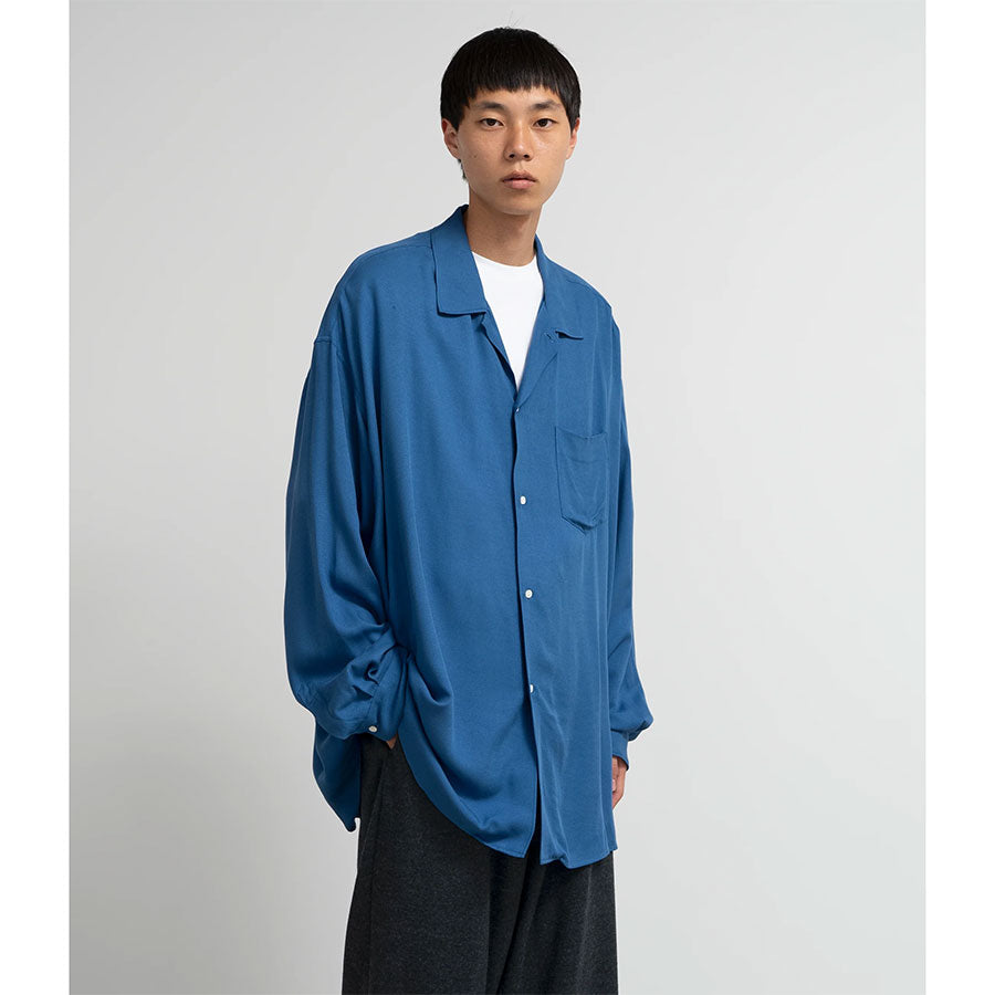 【Graphpaper/グラフペーパー】<br>SIDOGRAS Twill Viscose Oversized Sleeping Shirt <br>GM244-50014B