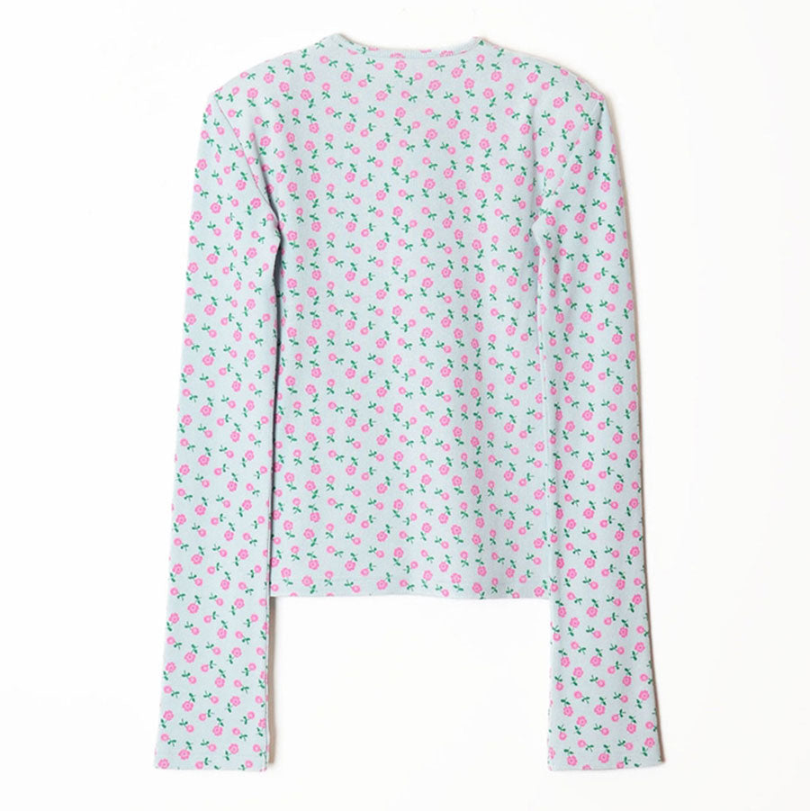 HOLIDAY/ホリデイ】SUPER RIB PADDED SHOULDER CREW-NECK L/S TOPS