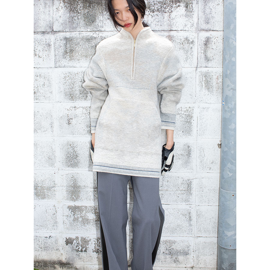 【最終価格】新品Maison KinemaCotton pile knitcap Mame Kurogouchi/マメ】Pile Jacquard Half Zip Knit Top MM26FW-KN078