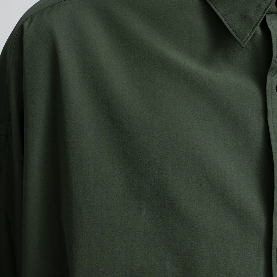 【Graphpaper/グラフペーパー】<br>Silicon Poplin Oversized Regular Collar Shirt <br>GM253-50180