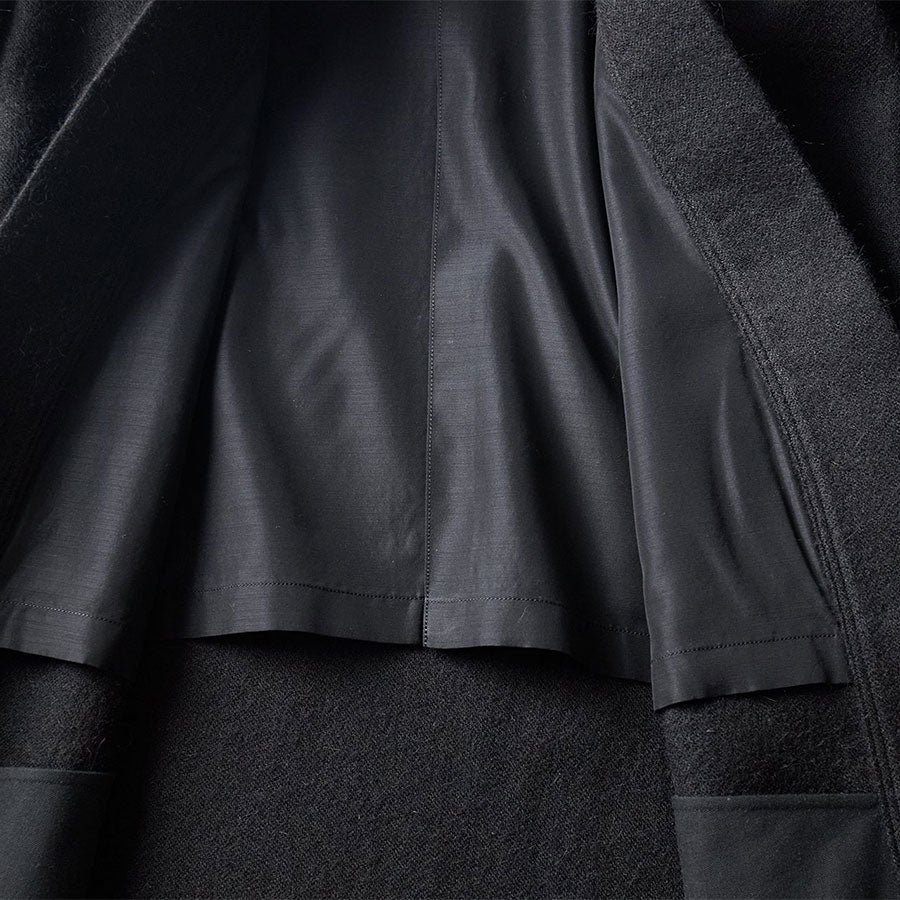 【山内/ヤマウチ】<br>アルパカメルトン・ノーカラーコート <br>23216-alp