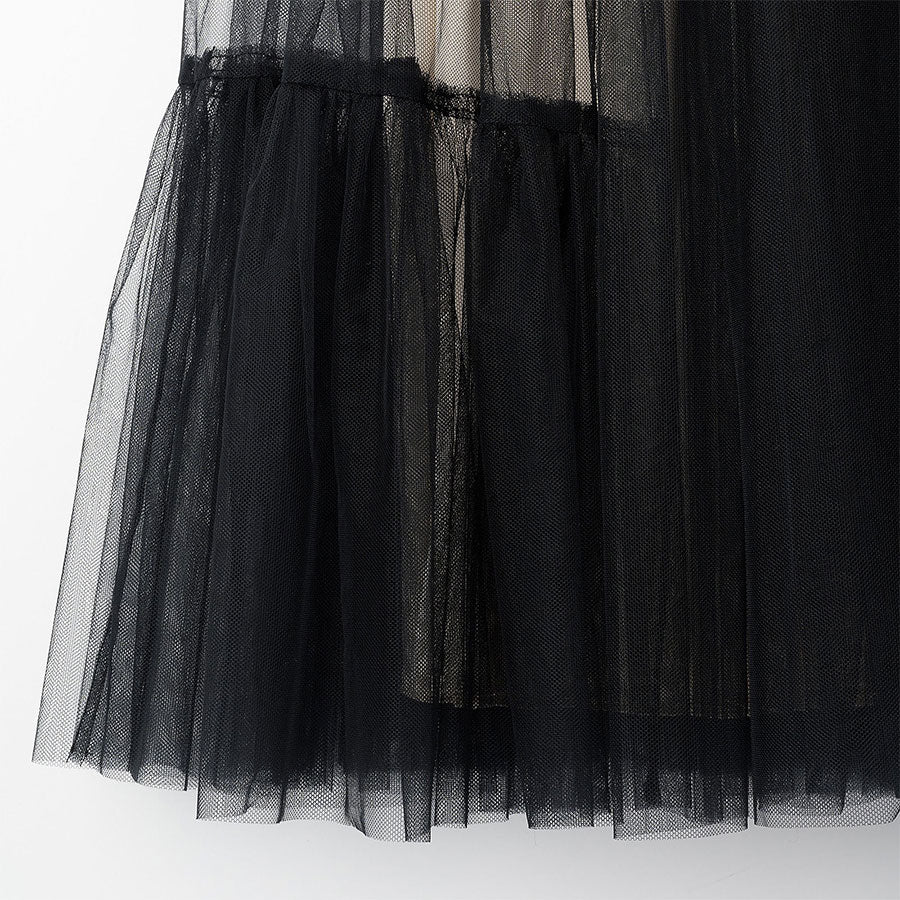 【MURRAL/ミューラル】<br>Leaf vein tulle skirt <br>2320809020