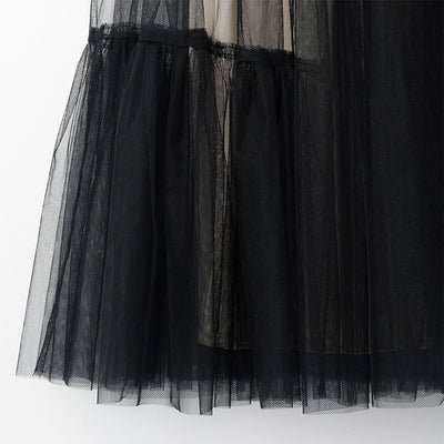 【MURRAL/ミューラル】<br>Leaf vein tulle skirt <br>2320809020