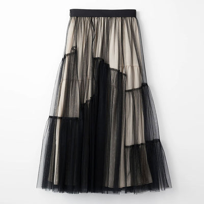 【MURRAL/ミューラル】<br>Leaf vein tulle skirt <br>2320809020