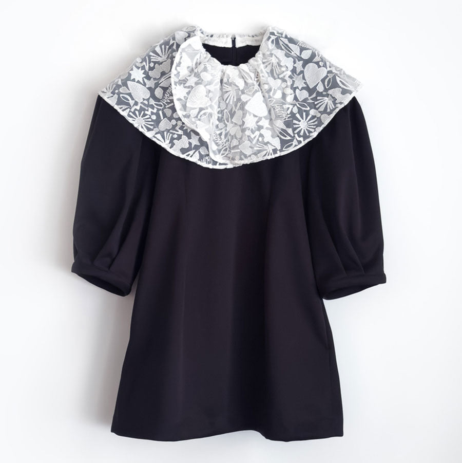 【HOLIDAY/ホリデイ】<br>LACE COLLAR BONDING MINI DRESS <br>24202007