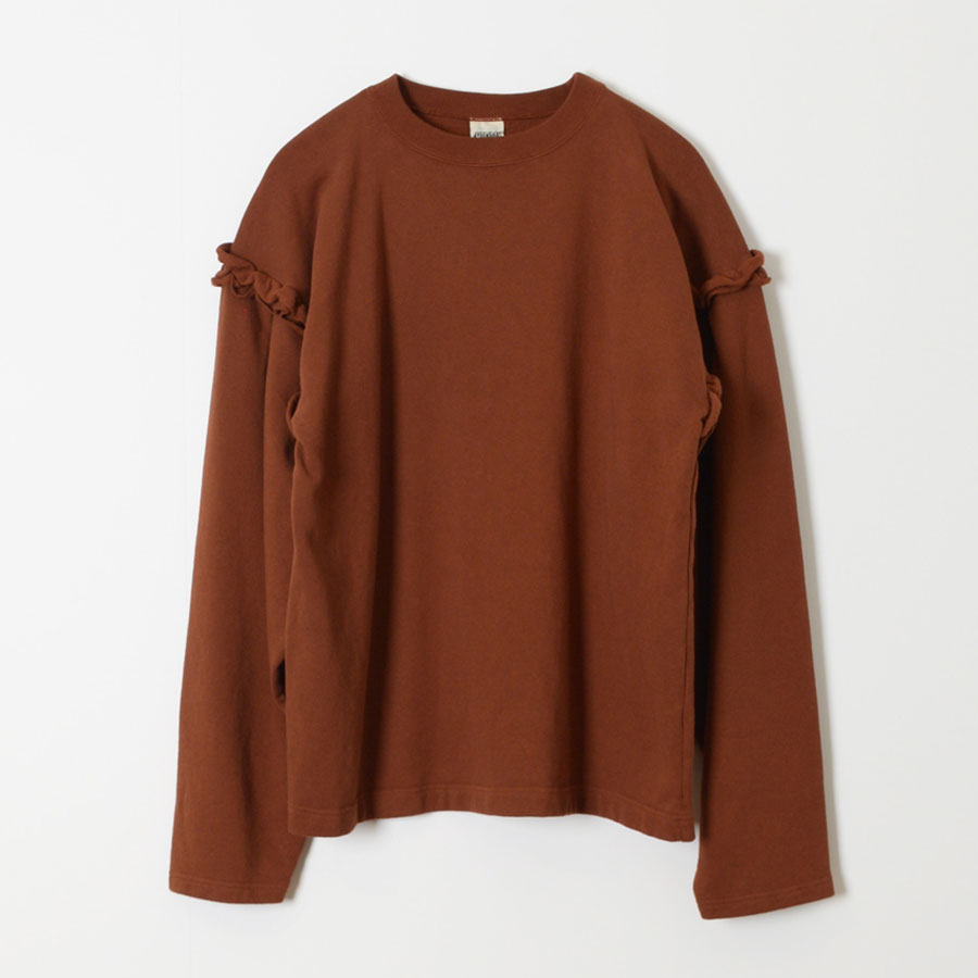 【HOLIDAY/ホリディ】MINI SWEAT RUFFLE TOPS <br>23201126