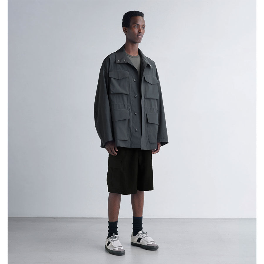 【Graphpaper/グラフペーパー】<br>Wool Cupro Military Cargo Shorts <br>GM241-40078