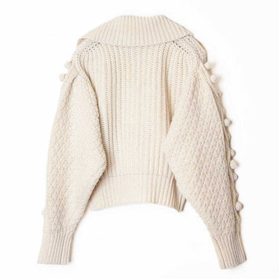 【HOLIDAY/ホリデイ】<br>WOOL PONPON ZIP-UP KNIT JACKET (TWO STEPS) <br>25204030