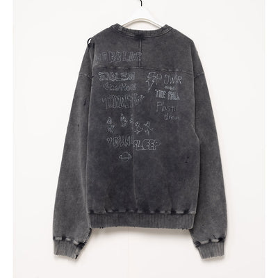 【Maison MIHARA YASUHIRO】<br>BLEACHED PULLOVER <br>A13PO552