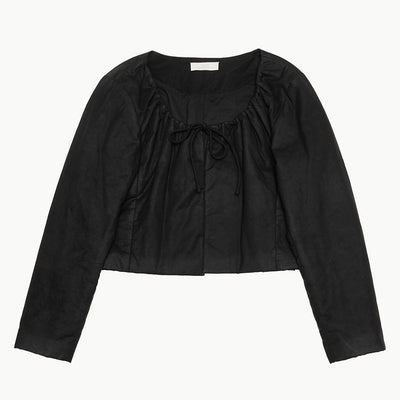 【AMOMENTO/アモーメント】<br>SHEER SHIRRING PADDED TOP <br>AM24FWW01TO