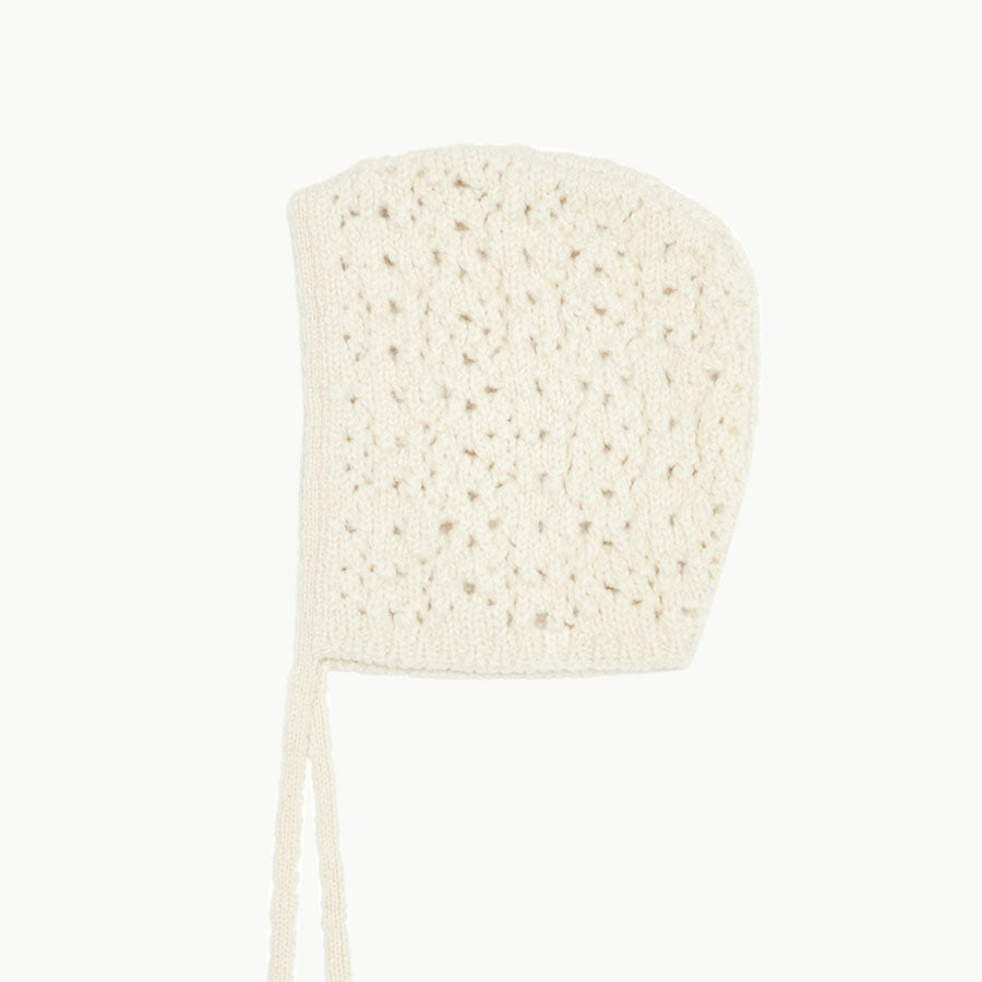 【AMOMENTO/アモーメント】<br>CROCHET KNIT BONNET <br>AM24FWW06AC