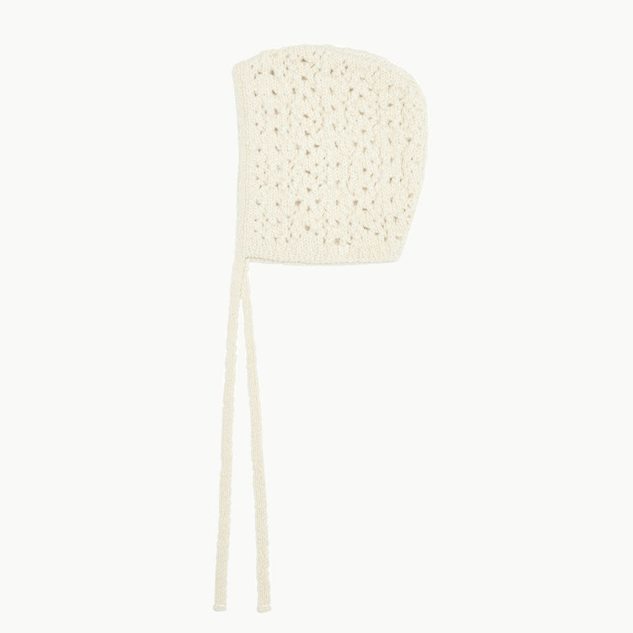 【AMOMENTO/アモーメント】<br>CROCHET KNIT BONNET <br>AM24FWW06AC