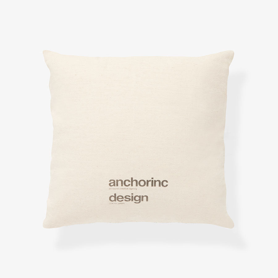 【ANCHOR INC./アンカーインク】<br>FABRIC LOGO CANVAS CUSHION <br>ANCFW25AC20