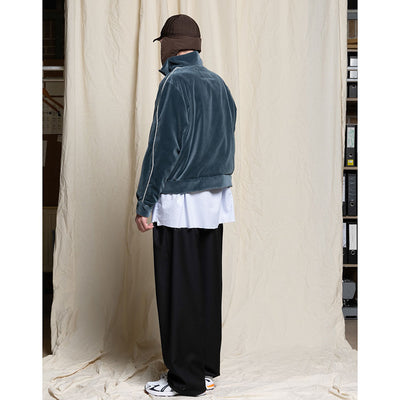 【CAMIEL FORTGENS/カミエルフォートヘンス】<br>TRACK JACKET PIPING VELVET <br>CF.16.09.01.01