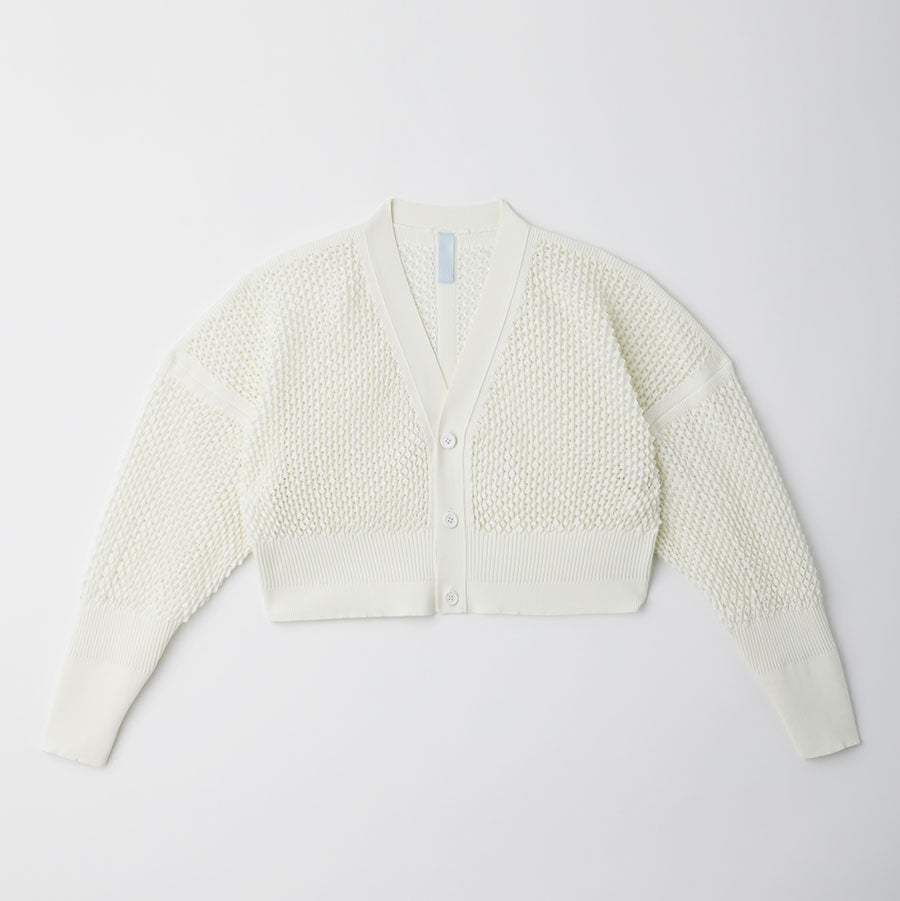 【CFCL/シーエフシーエル】<br>LATTICE CROPPED CARDIGAN <br>CF009KE002