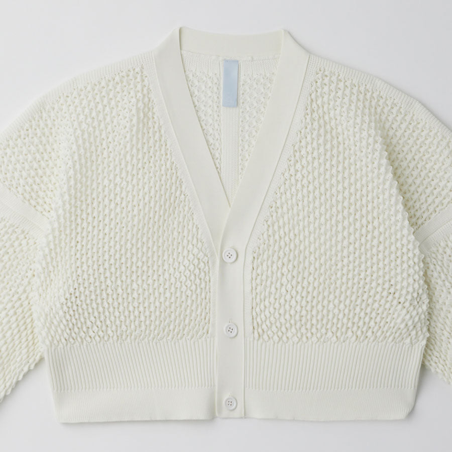 【CFCL/シーエフシーエル】<br>LATTICE CROPPED CARDIGAN <br>CF009KE002