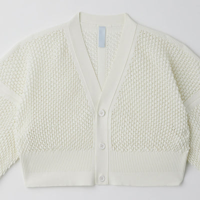 【CFCL/シーエフシーエル】<br>LATTICE CROPPED CARDIGAN <br>CF009KE002