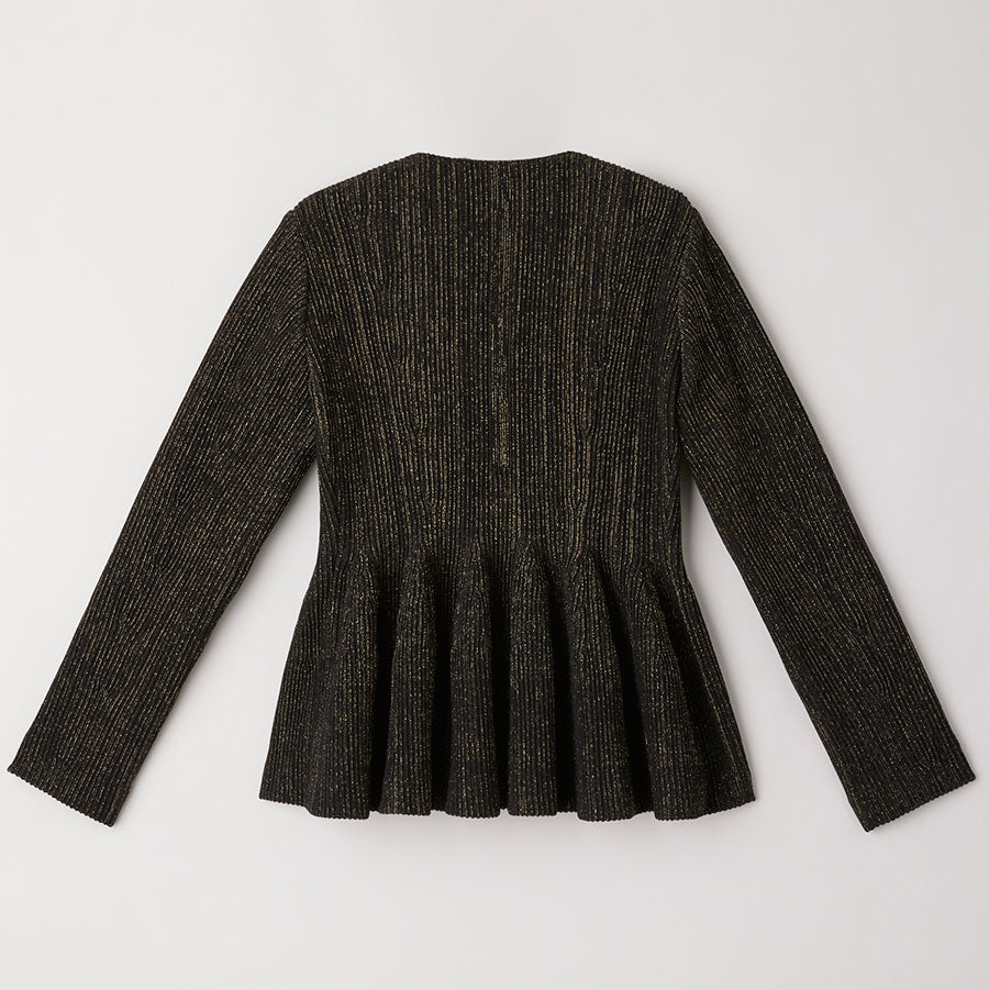 【CFCL/シーエフシーエル】<br>HYPHA GLITTER COLLARLESS ZIP JACKET <br>CF010KD045JP00