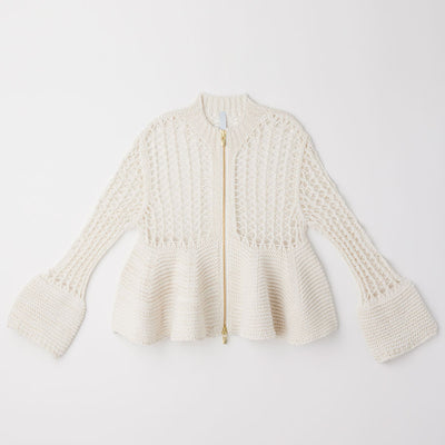 【CFCL/シーエフシーエル】<br>POTTERY LOW GAUGE GLITTER ZIP CARDIGAN <br>CF010KE178JP00