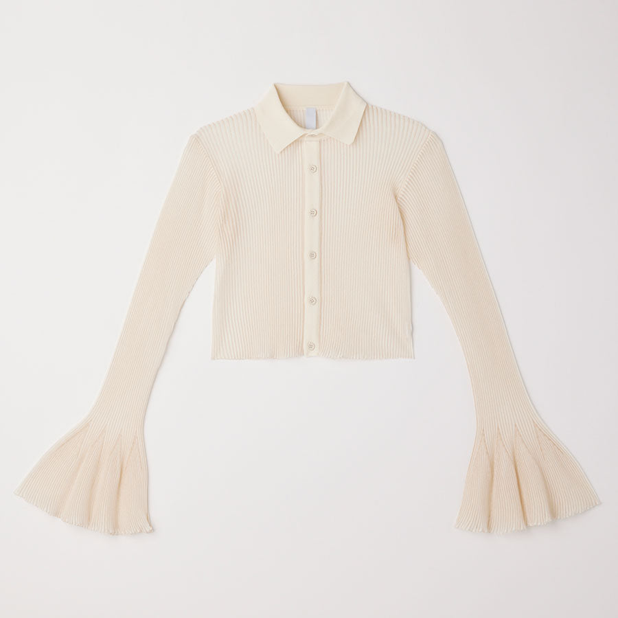 【CFCL/シーエフシーエル】<br>HYPHA LUCENT GLITTER SHIRT CARDIGAN <br>CF010KE216JP00