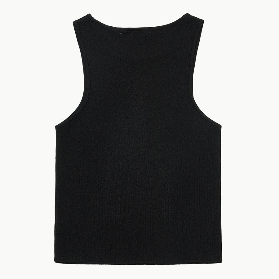 【AMOMENTO/アモーメント】<br>CUT-OUT SLEEVELESS TOP <br>AM24SSW01KN