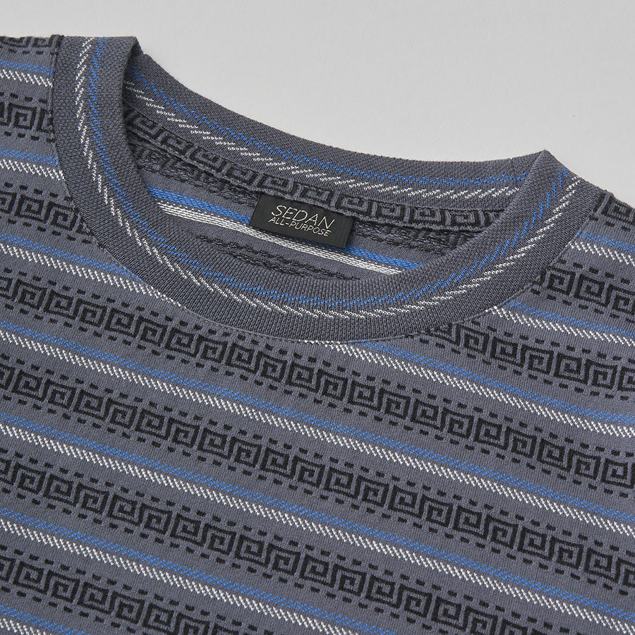 【SEDAN ALL-PURPOSE/セダンオールパーパス】<br>Jacquard Striped S/S Tee <br>SD25S-CT08