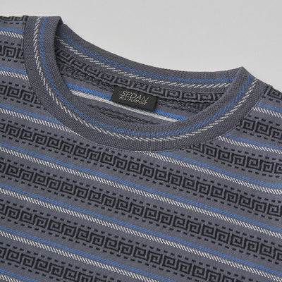 【SEDAN ALL-PURPOSE/セダンオールパーパス】<br>Jacquard Striped S/S Tee <br>SD25S-CT08