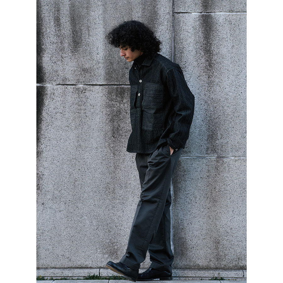 FOUNDOUR/ファウンダ】BLACK DENIM PULLOVER 015FD261023の通販